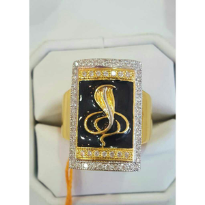 916 Gold Cz Gents Ring