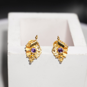 22k Gold Regal Earrings 10R766