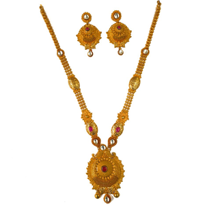One gram gold forming necklace set mga - gfn0