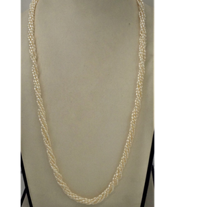 Fresh Water White Rice Pearls Neckace 6 Layer