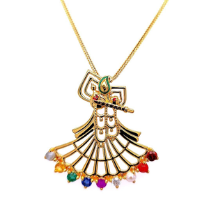 Radhe Krishna Navratna pendant