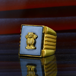 Mens Exclusive 916 Ashok Stambh Gun Metal Gol