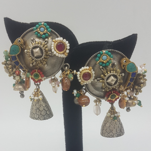 Silver Nakhra Ear Hangings JER0276