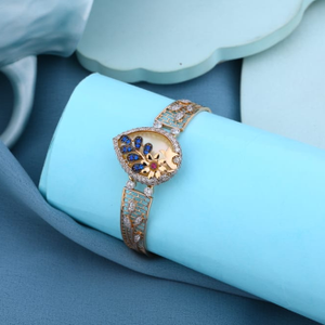 750 Rose Gold CZ Ladies Kada RLKB450