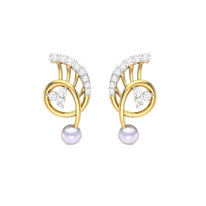 pearl gold earring