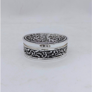 Real silver box for gifting in antique oval s