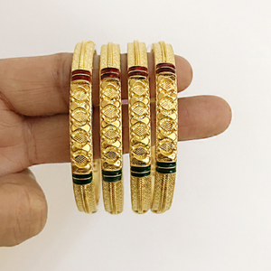 22 kt solid yellow gold slip-on women bracele