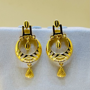 22k Yellow Gold Traditional Chandbali Plain E