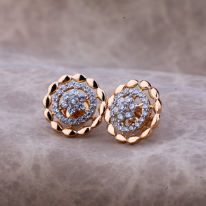 750 Fancy Stylish Rose Gold Earring RE59
