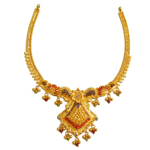 916 Gold Kalkatti Designer Necklace MGA - GN0