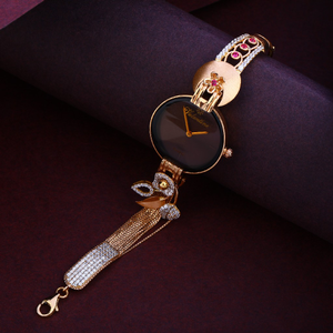 750 Cz Rose Gold Hallmark Stylish Women's Wat
