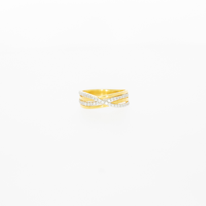 Crisscross Charisma 22kt Gold Ring