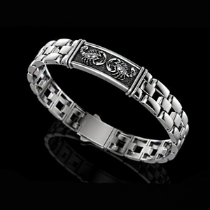 18 Kt White Gold Scorpio Bracelet Bangle Lock