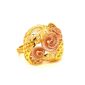 22k gold turkish pasny flower ring