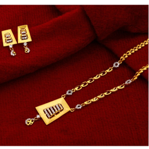 22 carat gold designer hallmark necklace set 