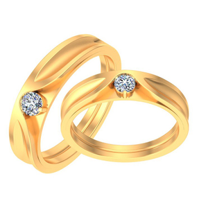gold 1 diamond ring