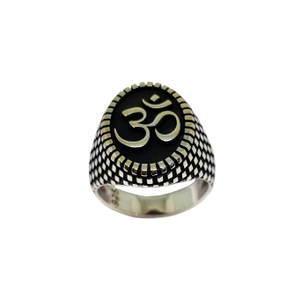 925 Sterling Silver Om Gents Ring MGA - GRS25