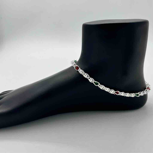 Silver Bombey Fancy Shalang Manka Anklets