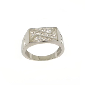 925 Sterling Silver Designer Gents Ring MGA -