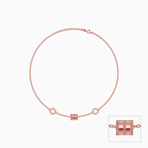 Rose gold reel anklet