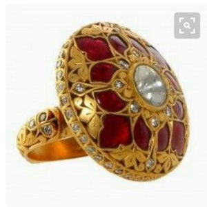 Gold Attractive Jadau Rings