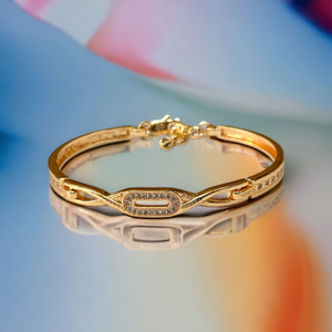 Designer Rose Gold Plated Silver Bracelet