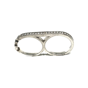 925 Sterling Silver Two Finger Ring MGA - LRS