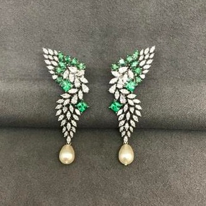 Butterfly Shape 9KT Swarovski Ladies Earring