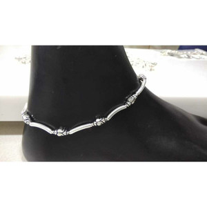 92.5 Sterling Silver Oxodize Fancy Look Ankle