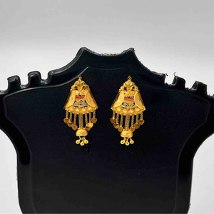 916 Gold Fancy Latkan Kalkati Design Earrings
