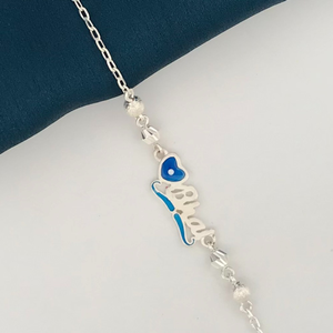 925 Silver Blue Bhai Rakhi