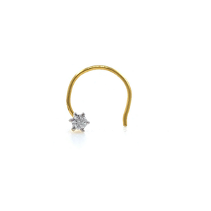 18kt / 750 yellow gold classic single 0.05 ct