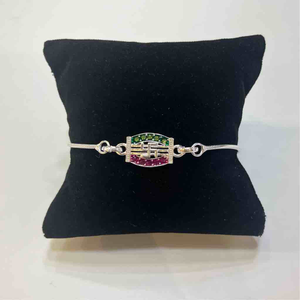 Silver Small Size Swastik Design Pendant Rakh