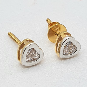 Gold 22.k Heart Shape Earrings