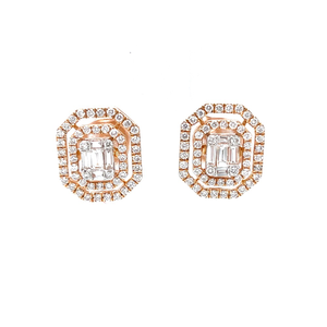 Octagon shaped emerald cut diamond butty with