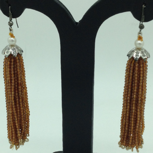Golden citrine stones ear chandelier hangings