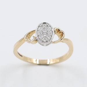 14Kt Rose Gold Oval Shape Natural Diamond Rin