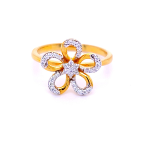 Alluring flora diamond ring for her