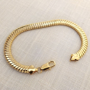 18 Kt Yellow Gold Link Chain Handmade Men's B