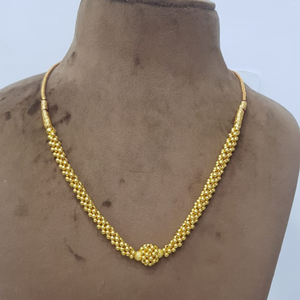 916 Gold Plain Divine Handmade Necklace SJJGN