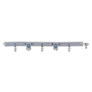 Fancy Silver Ladies Anklet