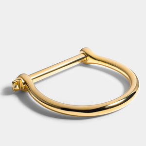 18 Kt Yellow Gold Hinge Handmade Men's Bracel