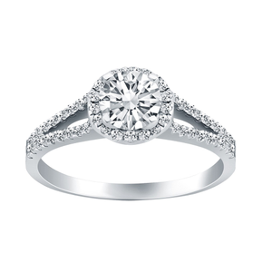 14kt silver diamond ring