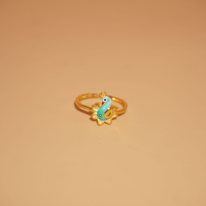 22k Gold Handmade Flower Design Ring 1259R2