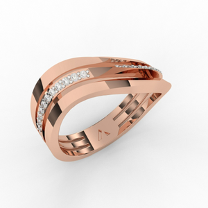 Statement Diamond And Gold Ring