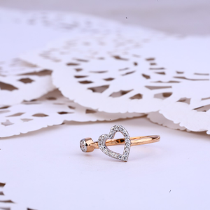 Rose Gold Heart Shape 18K Ring-RLR299
