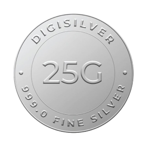 Digigold 25 gram silver coin 24k (99.9%)