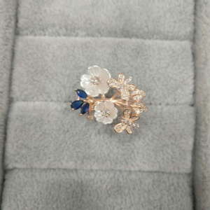 92.5 Sterling Silver Flower & Butterfly M