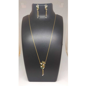 REAL DIAMOND BRANDED GOLD CHAIN PENDANT SET