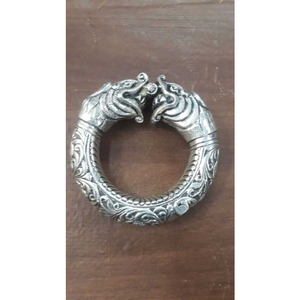 Silver Elephant Bangle (Kada)